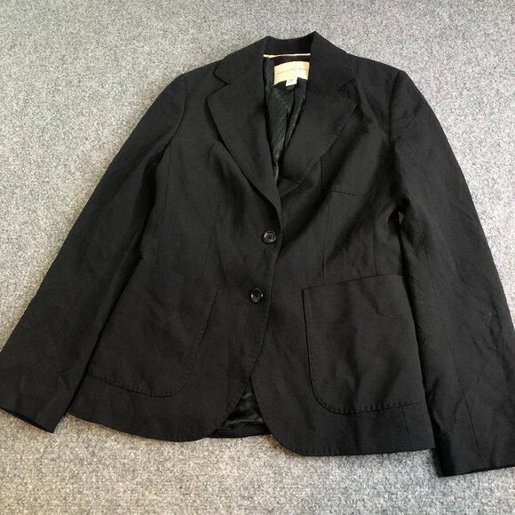Banana Republic Womens Blazer Black Wool Blend Stretch Work Career Suit Jacket 2 - Picture 1 of 12